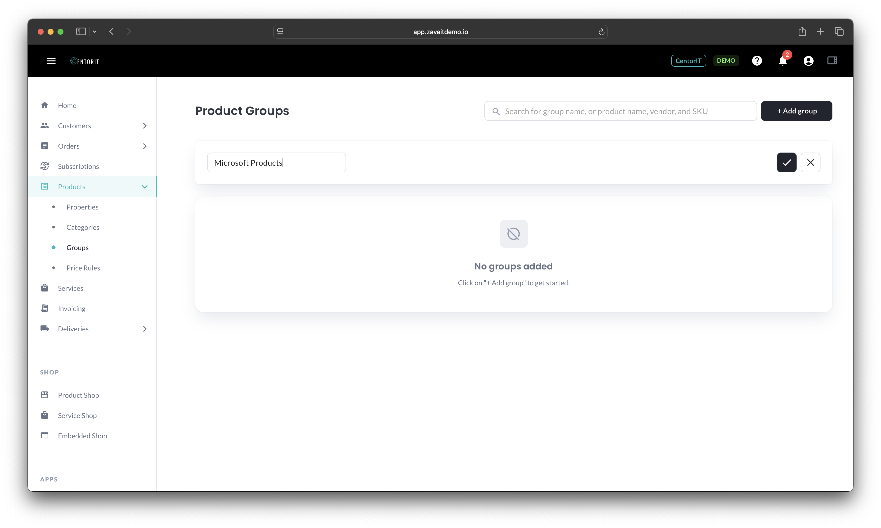 Product Groups