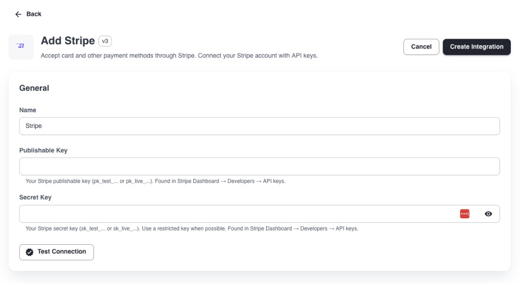 Add Stripe integration